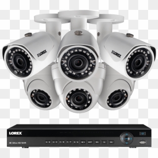 8 Channel 2k Home Security System With 6 Weatherproof - Cara Kerja Cctv Menyimpan Data, HD Png Download