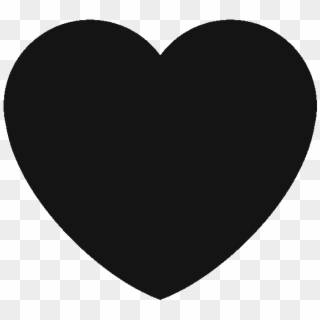 Blacker Heart Discord Emoji - Love Heart Clipart Black And White, HD Png Download