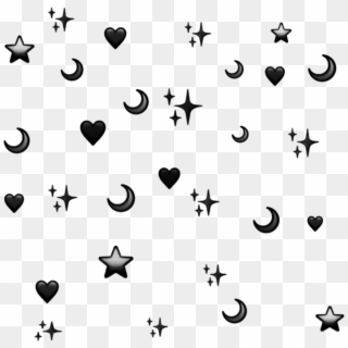 Black Emoji Background For Pictures - Stars And Moon Png, Transparent Png