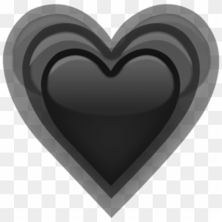 Transparent Grey Heart Png - Grey Heart Emoji Png, Png Download