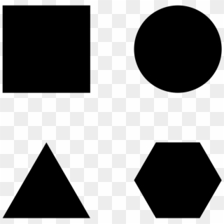 Shapes Png Black And White, Transparent Png