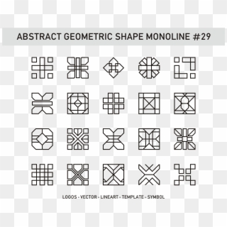 Abstract Geometric Shape Monoline - Vector Graphics, HD Png Download