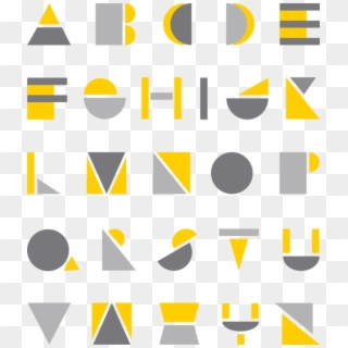 Other Geometric Experiments Include Line Alphabet , - Font Made Of Shapes, HD Png Download
