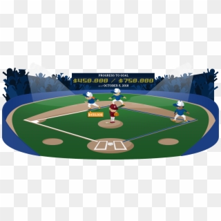 Fundraiser Background - Baseball Field, HD Png Download