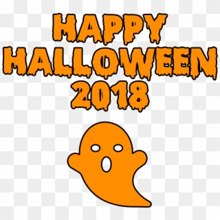 Download Happy Halloween 2018 Scary Ghost Bloody Font - Happy Halloween 2018, HD Png Download