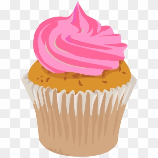 Cupcake Clipart Free Realistic Cupcake Clipart Png - Pink Cupcake Clip Art, Transparent Png