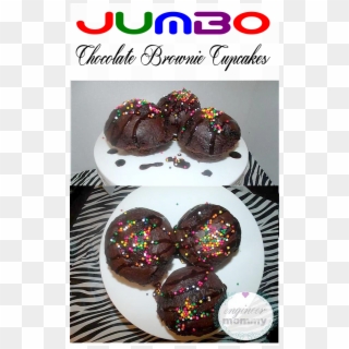 Jumbo Chocolate Brownie Cupcakes - Chocolate, HD Png Download