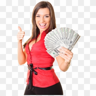Prestamos Rapidos Ecuador Guayaquil - Woman With Money Png, Transparent Png