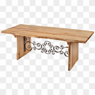 The Trinity Is A Solid Wood Table With Wrought Iron - Modèle De Table Artisanale En Bois, HD Png Download