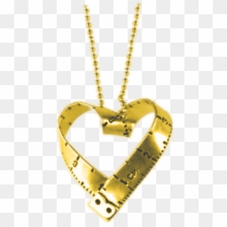 Tape Heart Pendant Gold 001-800x800 - Locket, HD Png Download