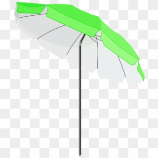 Green Beach, Beach Umbrella, Sea Shells, Summertime, - Green Beach Umbrella Png, Transparent Png