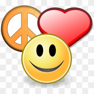 Free Peace Sign Clipart 3 Image - Peace Happiness And Love, HD Png Download