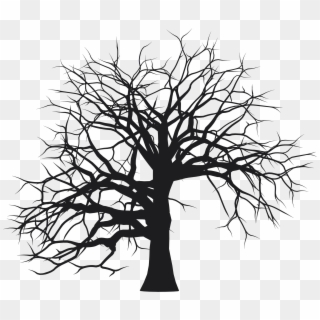 Leafless Tree Silhouette, HD Png Download