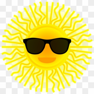 Sun With Glasses - Sunglasses On The Sun, HD Png Download