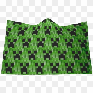 Minecraft Hooded Blanket Creeper Large Size Warm Wearable - Minecraft Blanket, HD Png Download