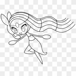 Meloetta Coloring Page , Png Download - Meloetta Coloring Page, Transparent Png