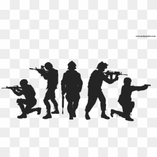 Silhouette Soldier Military Army - Soldier Silhouette Png, Transparent Png