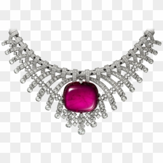 Collar Alta Joyeríaplatino, Rubelita, Ónix, Diamantes - Collar Brillante Png, Transparent Png