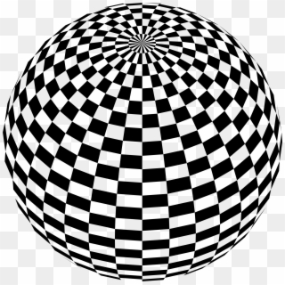 Golden Spiral Optical Illusion Op Art Check - Black And White Sphere, HD Png Download