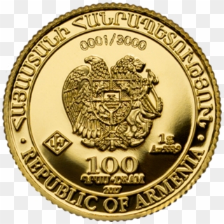 Am Noah S Ark Gold 2017 100dram - Gold Coin, HD Png Download
