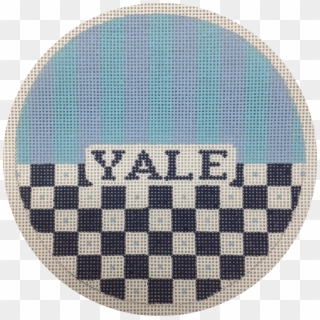 Yale Ornament - Black And White Check Circle, HD Png Download