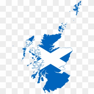 Scotland Flag Map, HD Png Download