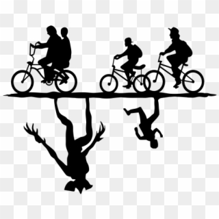 The Upside Down Silhouette Clip Art Image Television - Stranger Things Bike Logo, HD Png Download