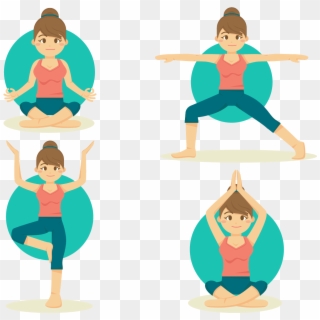 Easy Cartoon Yoga, HD Png Download
