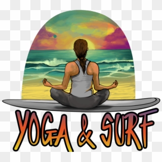 Yoga And Surf Vector Art Water Colors Icon Sea Tshirt - Sitting, HD Png Download