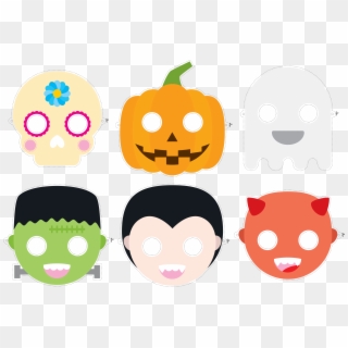 Transparent Mask Clipart - Halloween Costume Mask Cartoon, HD Png Download