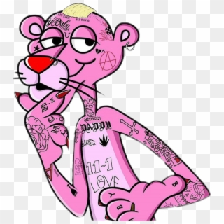 Peep Lilpeep Pinkpanther Gustav @tracytasz - Lil Peep Pink Panther Tattoo, HD Png Download