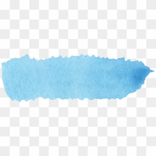 Blue Banner Png - Blue Watercolor Stroke, Transparent Png