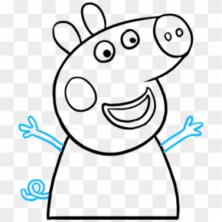 How To Draw Peppa Pig - Peppa Pig Drawing Shaded, HD Png Download