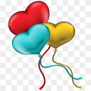 Birthday Balloon Clipart Divider - Heart Balloon Free Clipart, HD Png Download