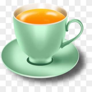 Tea Cup, Glossy Mint Tea Cups And Saucers Psd - Tea Cup Png Icon, Transparent Png