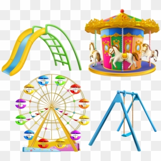 Transparent Carnival Rides Png - Vector Carousel, Png Download