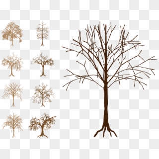Silhouette Tree Trunk Clip Art - Silhouette Tree Vector Free, HD Png Download