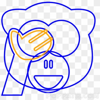 How To Draw A See No Evil - Emojis Png Para Colorear, Transparent Png