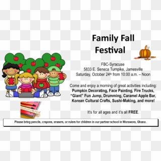 Family Fall Festival Postcard - 1st Grade Parent Orientation, HD Png Download