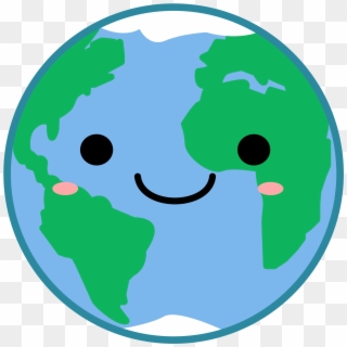 Globe Earth Clipart Kawaii Vector Image Transparent - Happy Earth, HD Png Download