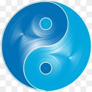 Transparent Philosopher Clipart - Ying Yang Blue Png, Png Download