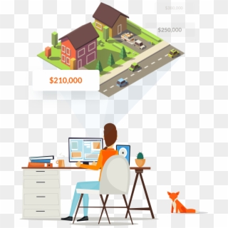 Foxy Ai Home Value Estimates - Suburban House Low Poly, HD Png Download