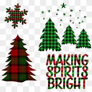 Buffalo Plaid Trees, Lumberjack Pattern, Snowflake - Buffalo Plaid Christmas Ornament Transparent, HD Png Download