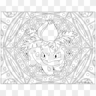 #002 Ivysaur Pokemon Coloring Page - Mewtwo Pokemon Colouring Pages, HD Png Download