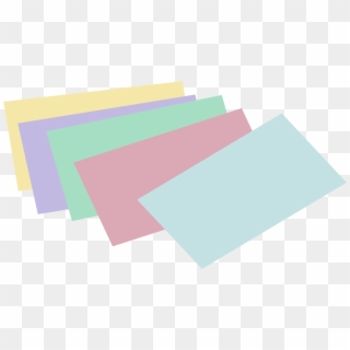 Stack Of Unlined Colored Index Cards - All Colored Index Card, HD Png Download