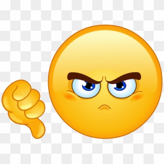 Thumbs Down Emoji 86 Decal - Bad Smiley, HD Png Download