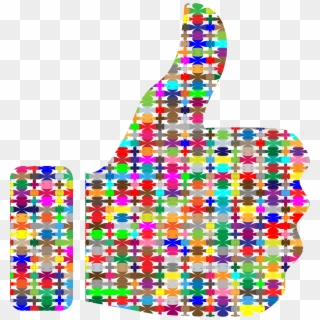 Colorful Pattern Thumbs Up Clip Arts - Colorful Thumbs Up, HD Png Download