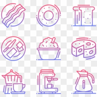 Breakfast - File Icon Collage, HD Png Download