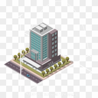 Office Building Isometric City, HD Png Download