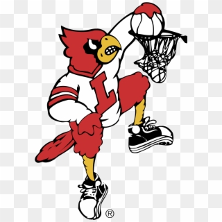Louisville Cardinals Logo Png Transparent - Louisville Basketball Dunking Cardinal, Png Download